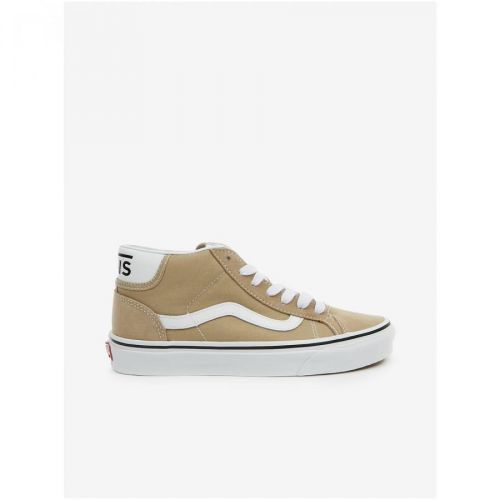 Beige Women's Ankle Sneakers with Suede Details VANS UA Mid S - Women