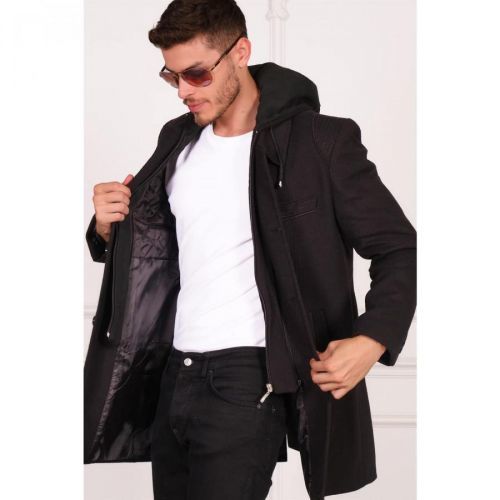 PLT8335 DEWBERRY MEN'S COAT-DIAGONAL BLACK