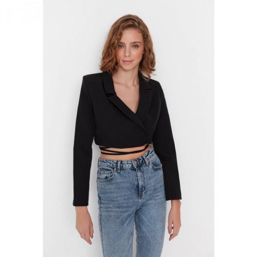 Trendyol Black Crop Blazer Jacket