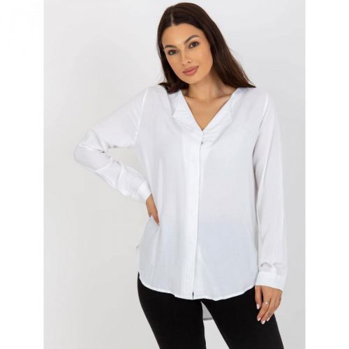 White women's blouse with a SUBLEVEL neckline