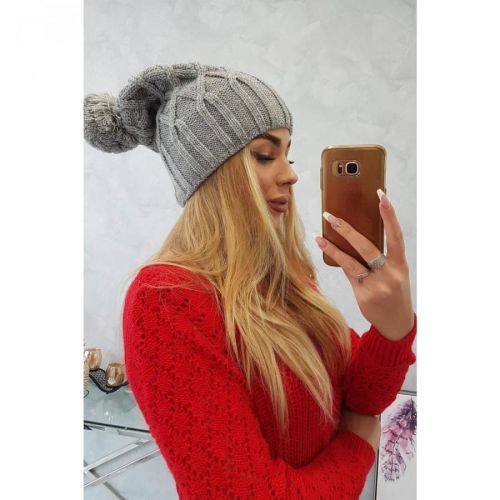 Cap with fleece Milano K203 light gray