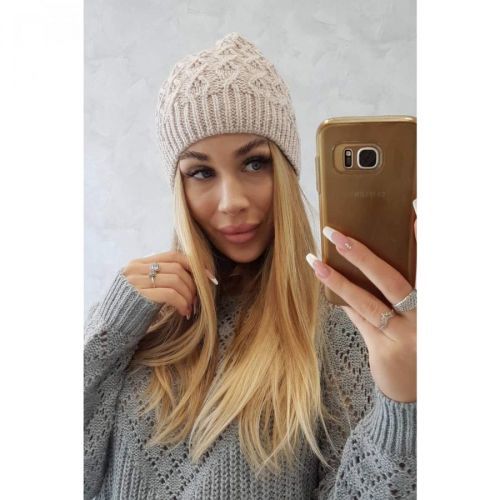 Cap with fleece Roma K224 light beige