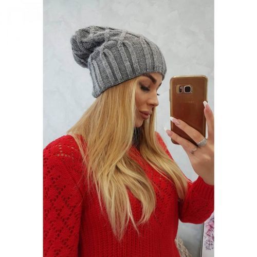 Cap with fleece Milano K203 dark gray