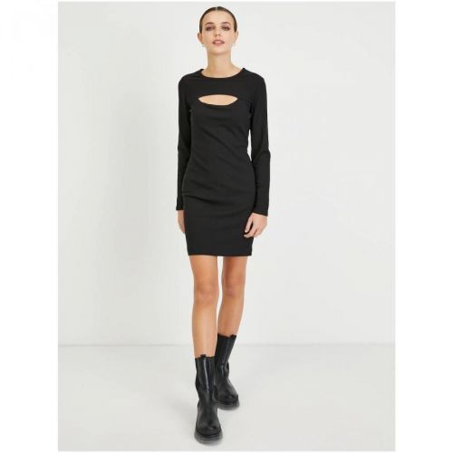 Black Sheath Dress with Guess Lana Cut - Women