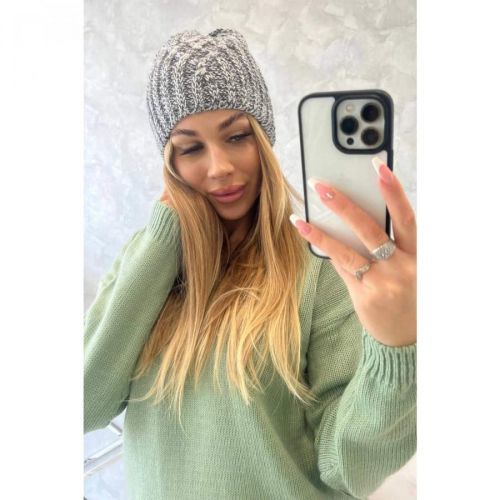 Cap with fleece Merry K225 gray+graphite