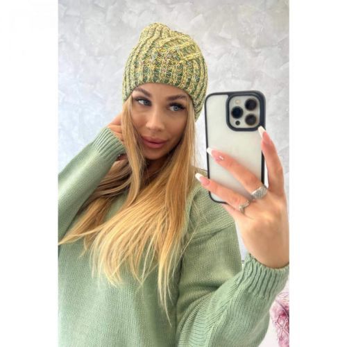 Cap with fleece Merry K225 kiwi+green