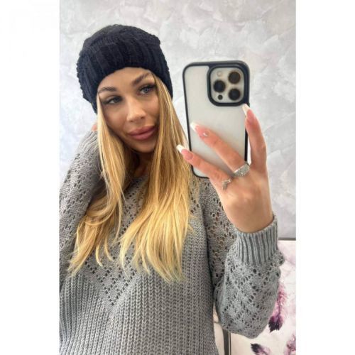 Cap with fleece Justyna K253 black