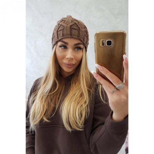 Cap with fleece Sonia K201 brown