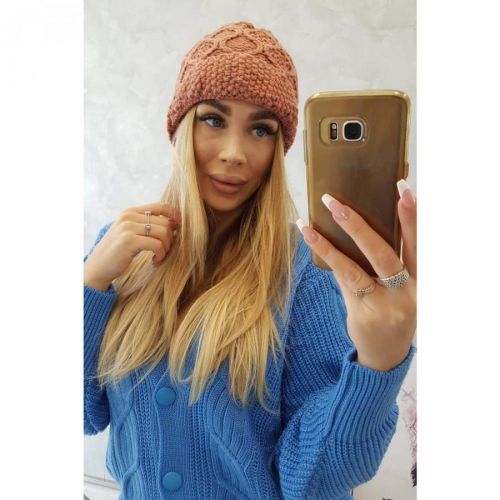 Cap with fleece Roma Bis K235 dark pink