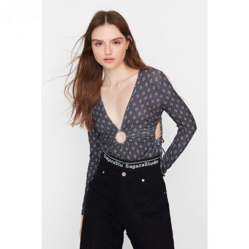 Trendyol X Sagaza Studio Multicolored Cut Out Detailed Body