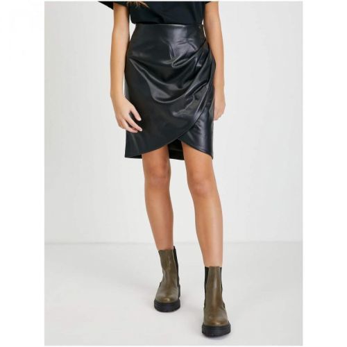 Black Leatherette Skirt Guess Marianne - Women