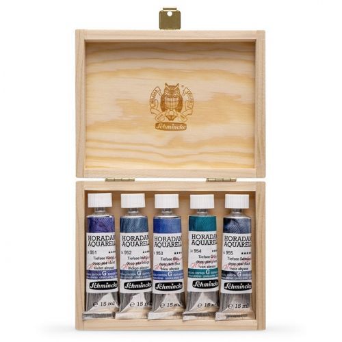 Sada akvarelových farieb v tubách Schmincke Super Granulation 5x15ml | Set deep sea