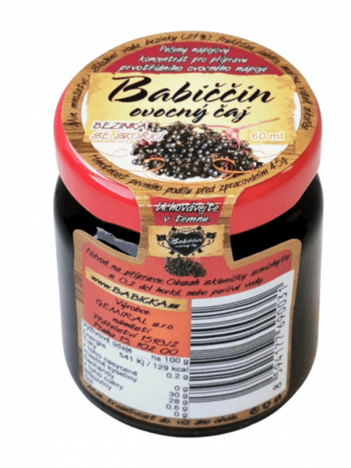 Ovocný pečený čaj - čierna baza a škorica 60 ml