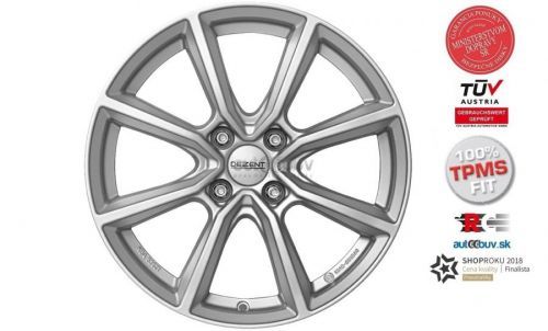 DEZENT TN silver 6.50x16 4x100.00 ET37