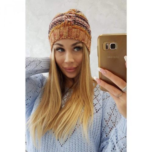 Cap with fleece Klaudia K255 orange+yellow