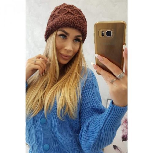 Cap with fleece Roma Bis K235 brown