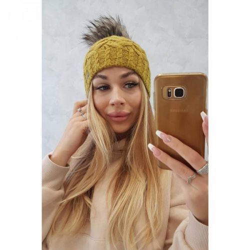 Cap with fleece Daria K217 kiwi