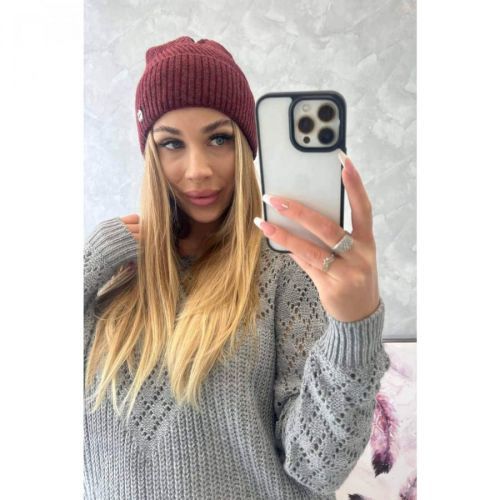 Cap thin Oliwia K252 burgundy