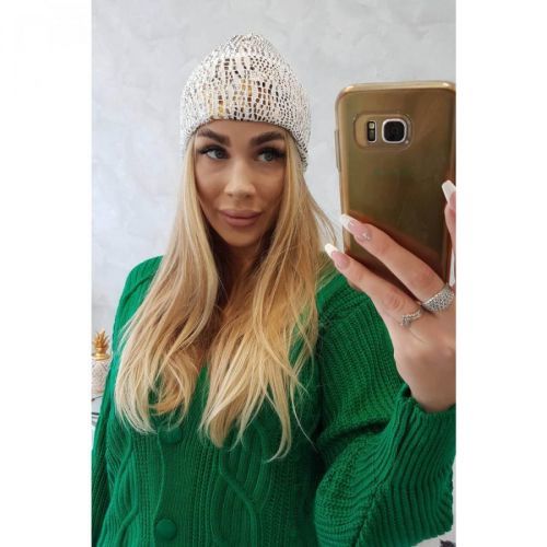 Cap with mohair Panterka K233 white