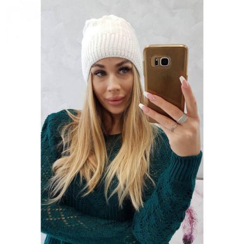 Cap with fleece Anna K238 white