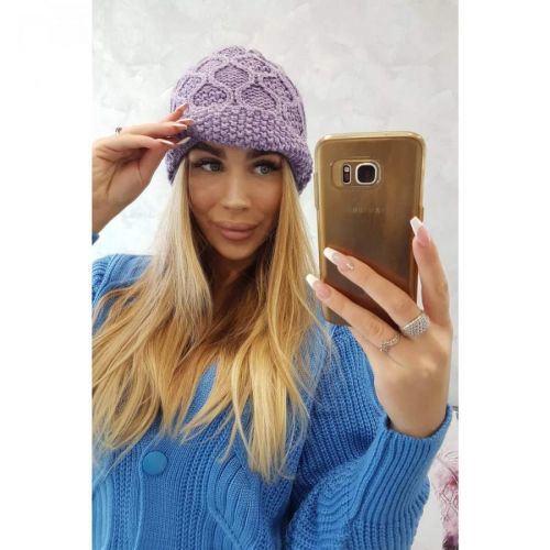 Cap with fleece Roma Bis K235 purple