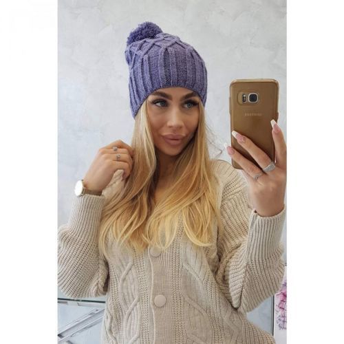 Cap with fleece Milano K203 purple