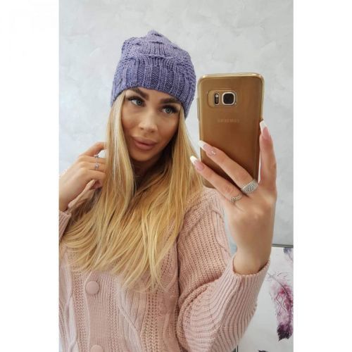 Cap with fleece Karolina K243 purple