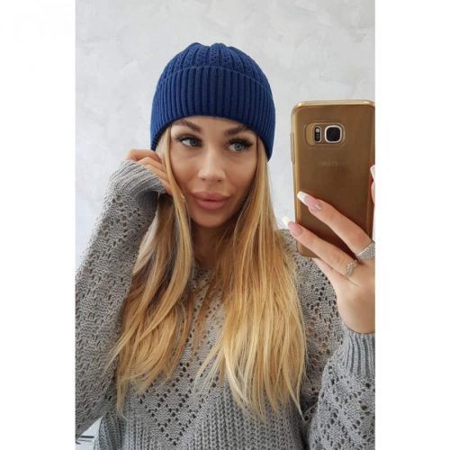 Cap thin Weronika K249 mauve blue