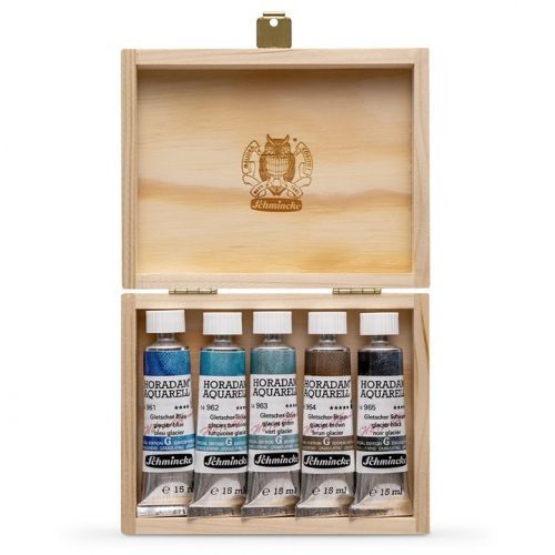 Sada akvarelových farieb v tubách Schmincke Super Granulation 5x15ml | Set glacier