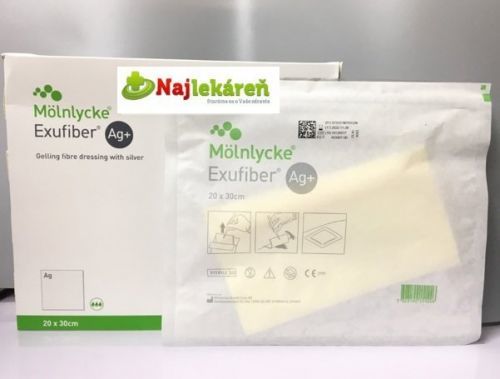 Exufiber 20x30cm krytie na rany hydrovláknité 5ks, Doprava zdarma