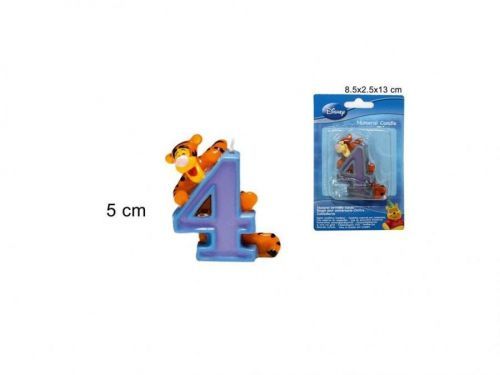 Sviečka číslica 4 Medvedík Pú