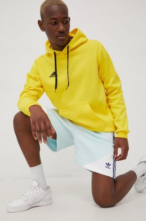 Mikina adidas Performance HI2140 pánska, žltá farba, s nášivkou