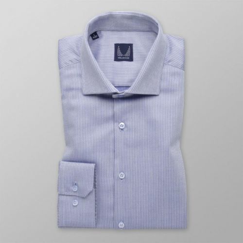 Pánska extra slim fit košeľa sivej farby s pruhovaným vzorom 14593