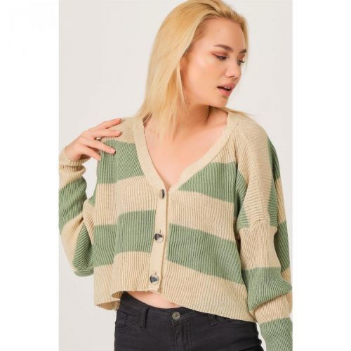 Z3008 DEWBERRY LADIES CARDIGAN-LIGHT GREEN