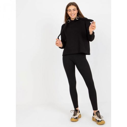 Black women's tracksuit set with leggings
