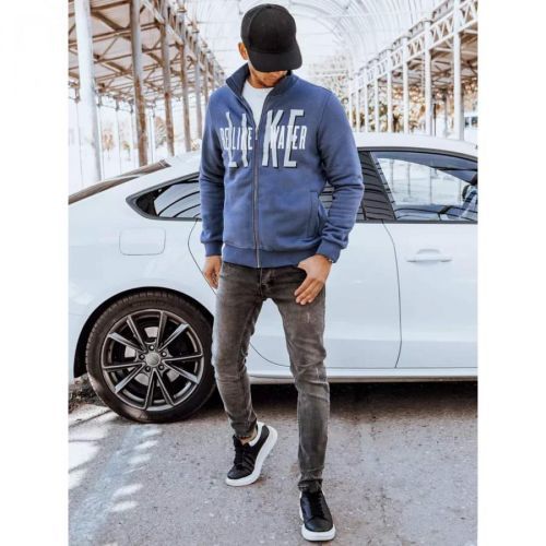 Men's sweatshirt with an indigo Dstreet BX5411 print