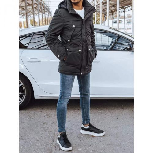Dark gray men's winter jacket Dstreet TX4282