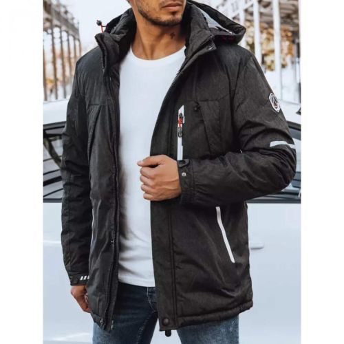 Dark gray men's winter jacket Dstreet TX4286