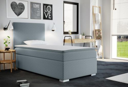 Expedo Čalúnená posteľ boxspring RENATA + topper, 70x200, sawana pik honey 72, ľavá
