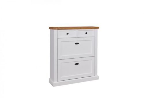 Expedo Botník GALON, 97,5x110x27,5, biela/dub, GAL P01