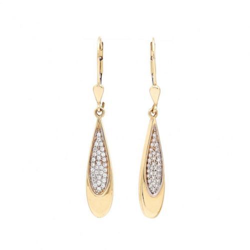 Zlaté visiace náušnce ELFRÍDA