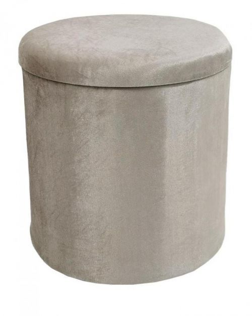 Taburet s úložným prostorem PLAZA -36 x 36 cm - světle béžový