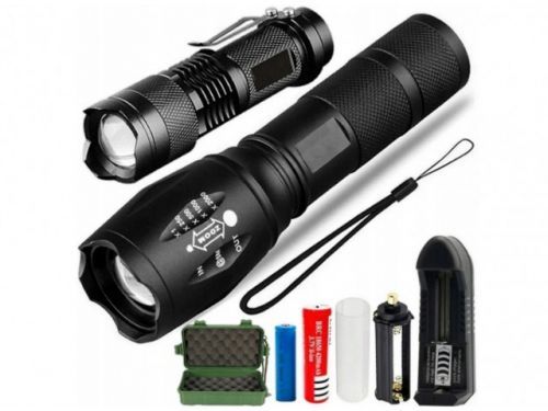 2x LED baterka CREE XM-L T6 a Q5 2x ZOOM