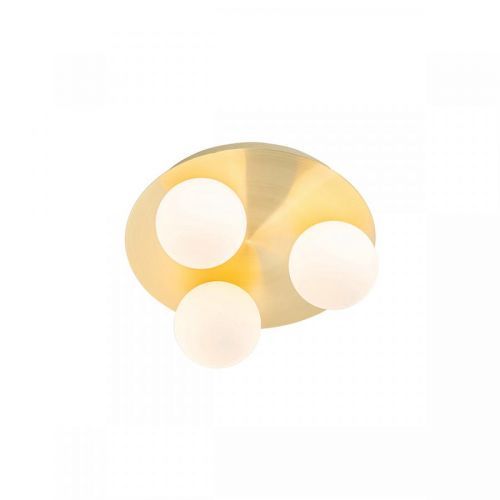 Moderne badkamer plafondlamp messing 3-lichts - Cederic
