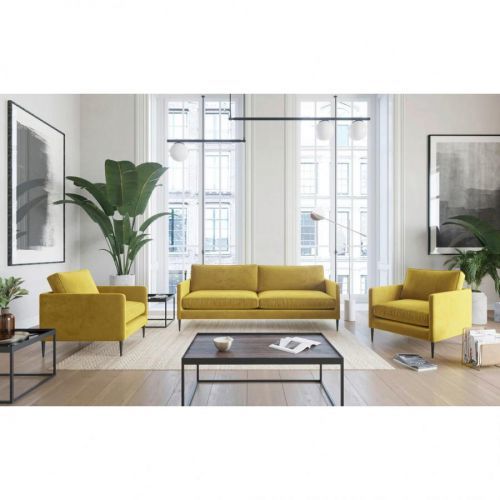 Livetastic SEDACIA ZOSTAVA, textil, kari žltá