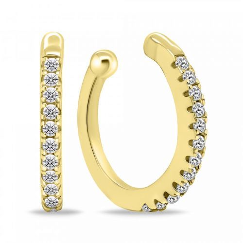 Brilio Silver Trendy pozlátené záušnice s čírymi zirkónmi EA694Y