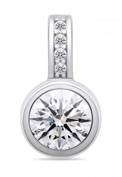 Brilio Silver Jedinečný strieborný prívesok s čírymi zirkónmi PT91W