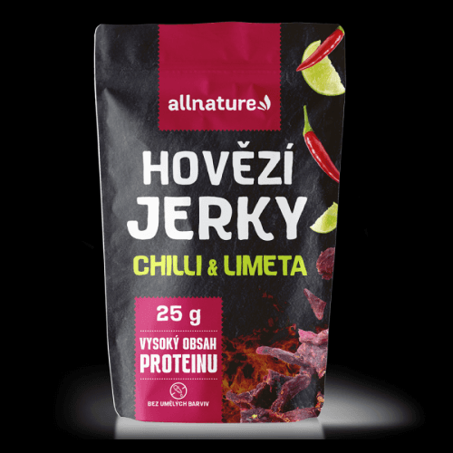 ALLNATURE BEEF Chilli & Lime Jerky sušené mäso 25 g