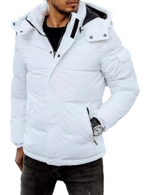 Biela prešívaná zimná bunda