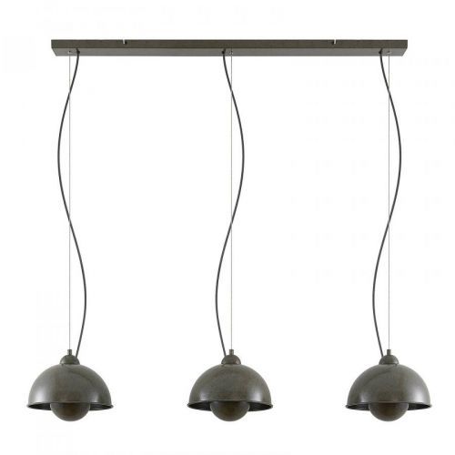 Lindby Gretja závesná lampa, 3-plameňová tmavosivá